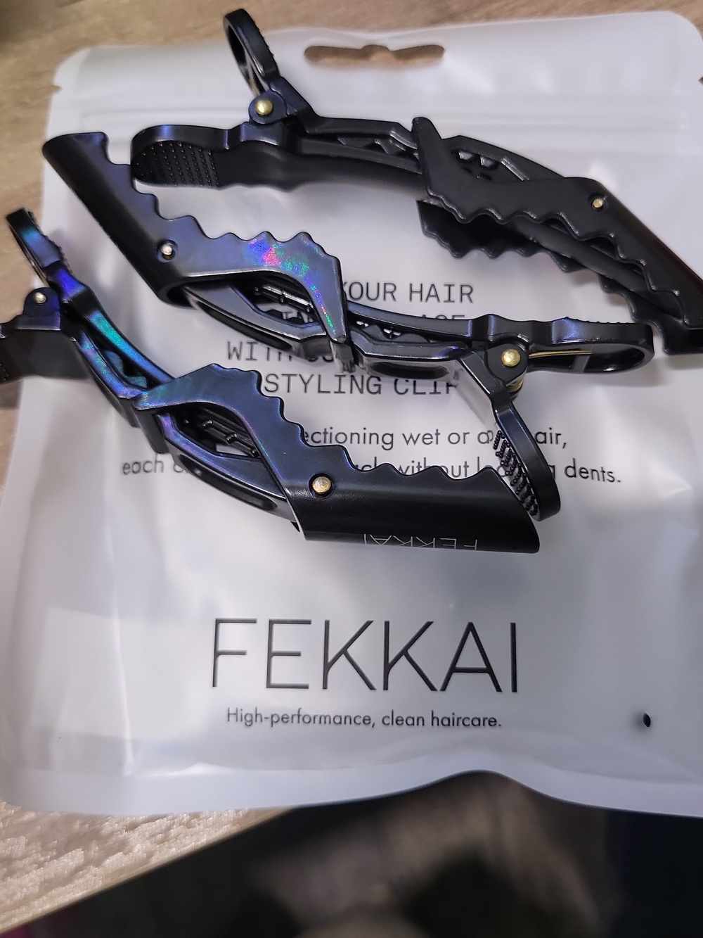 Fekkai Black Styling Hair Clips - 3 Pack